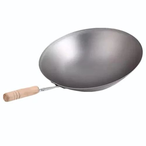 Iron Silver Chinese Wok